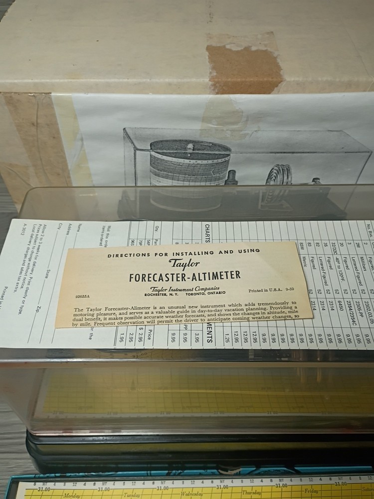 Taylor Weather Hawk Stormscope Barometer #2354