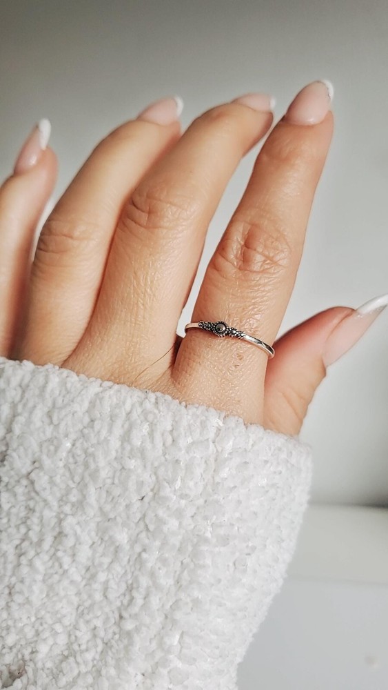 Dainty Thin Bali Sterling Silver Ring - Thin Band Minimalist Stackable Ring