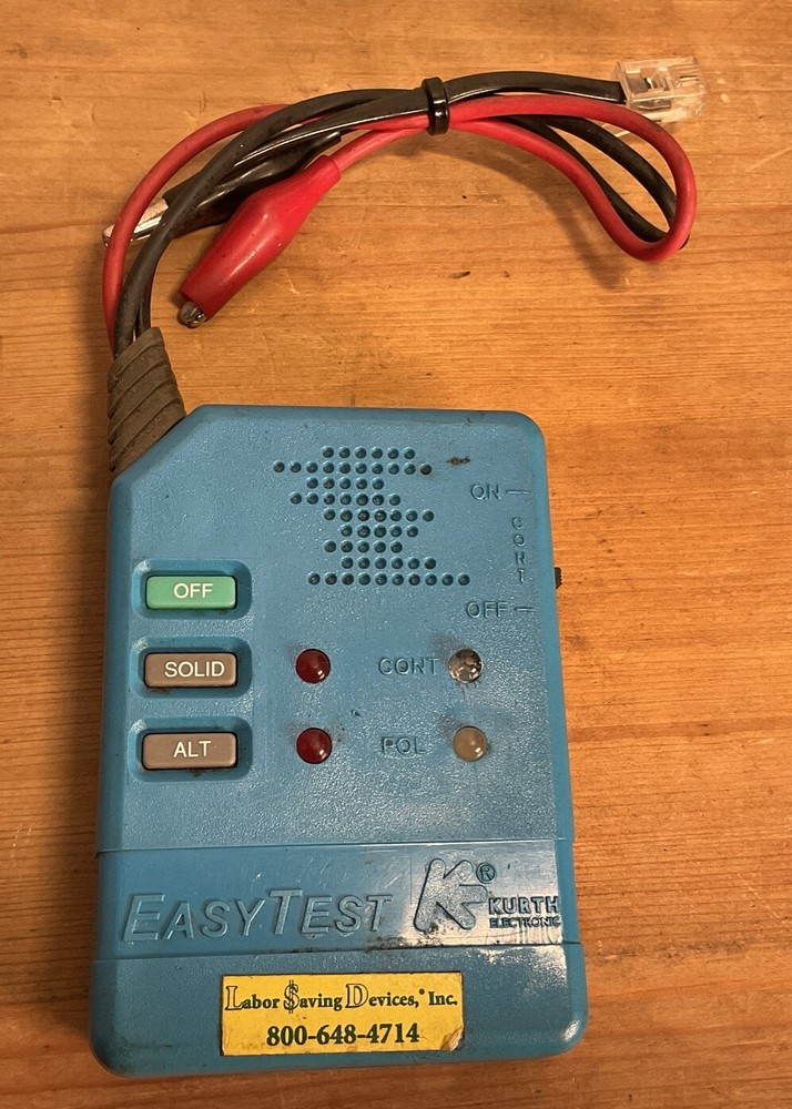 KURTH ELECTRONIC  Tester Vintage, “Easy Test” Phone RJ11