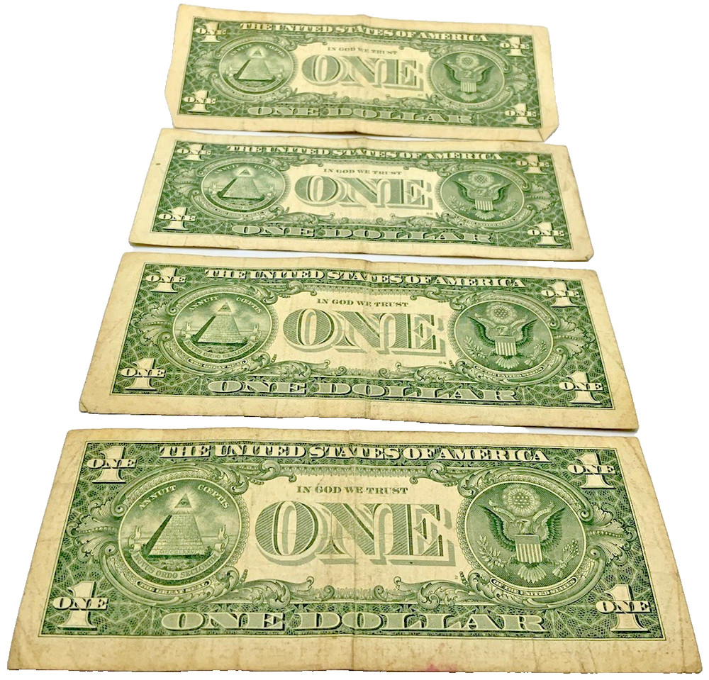 Lot Of Four 1 Dollar 2013 B Duplicate Star Notes DC