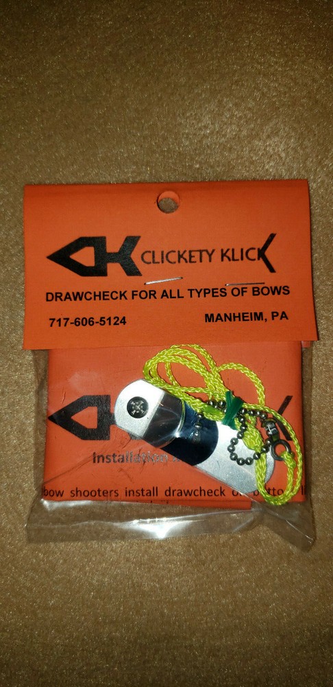 Clickety Klick, bow string clicker, draw check,  For Recurves and Longbows