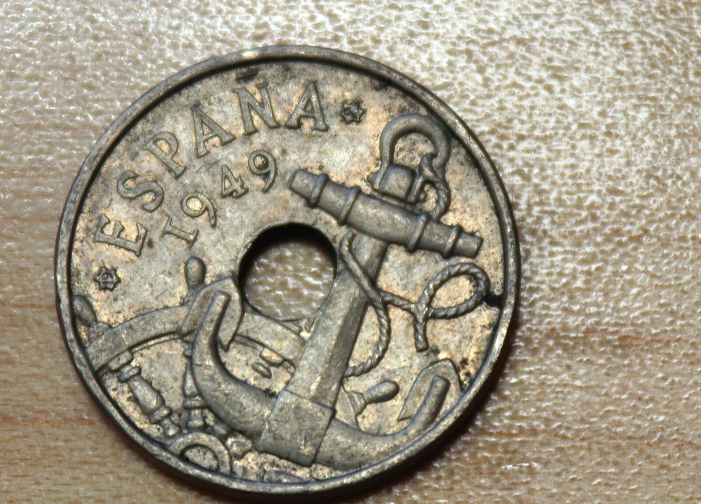 1949 62 Spain 50 Centimos Anchor