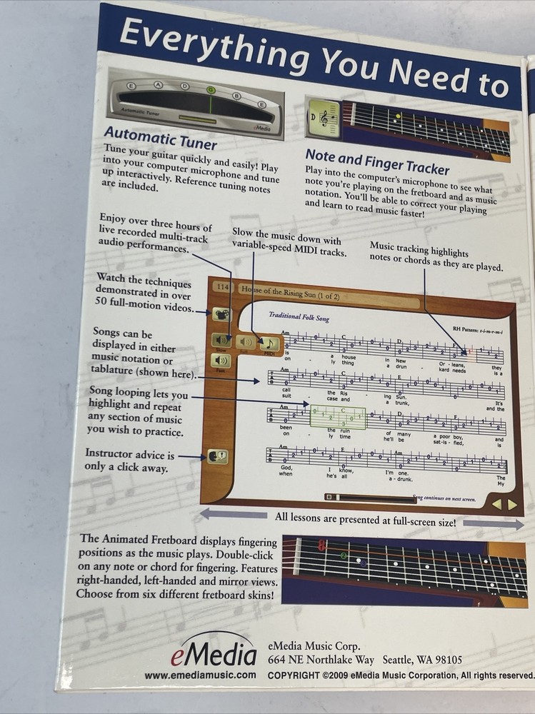 eMedia Guitar Method v5 for PC, Mac