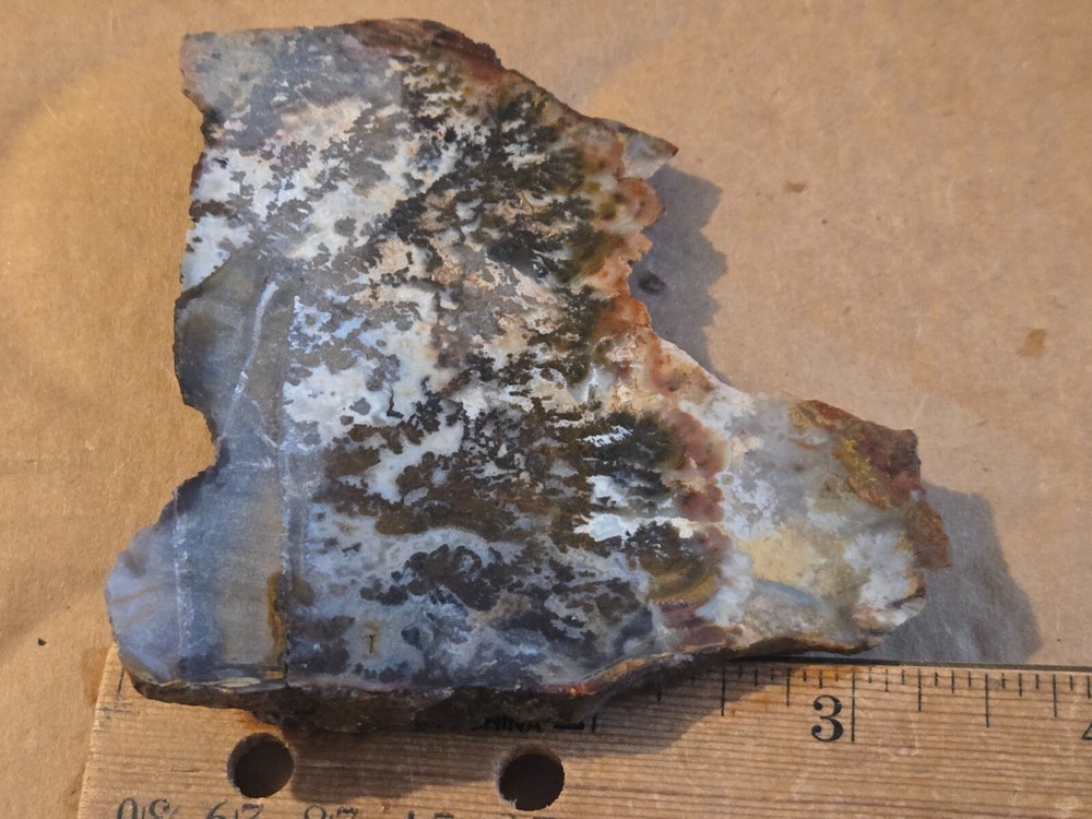 Stunning Plume Agate Slab specimen