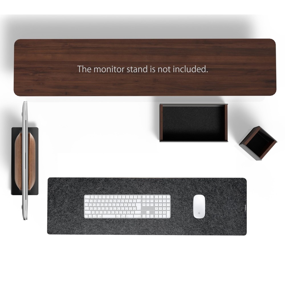 Set for Desk Shelf(Dark Walnut, Accessory)