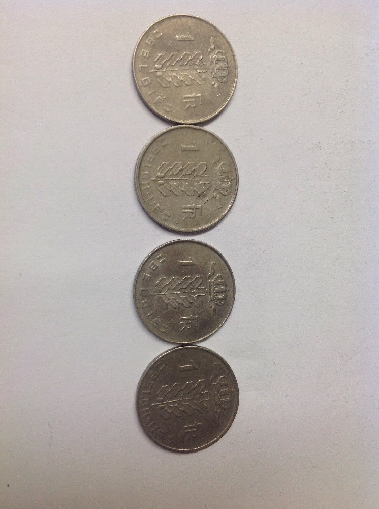 Assorted Belgium 1 Franc Coins