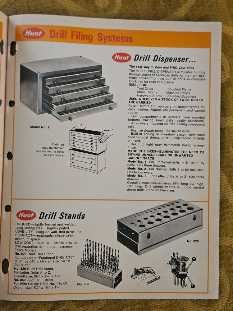 1970s Huot GLY-DEX Tool Storage Catalog