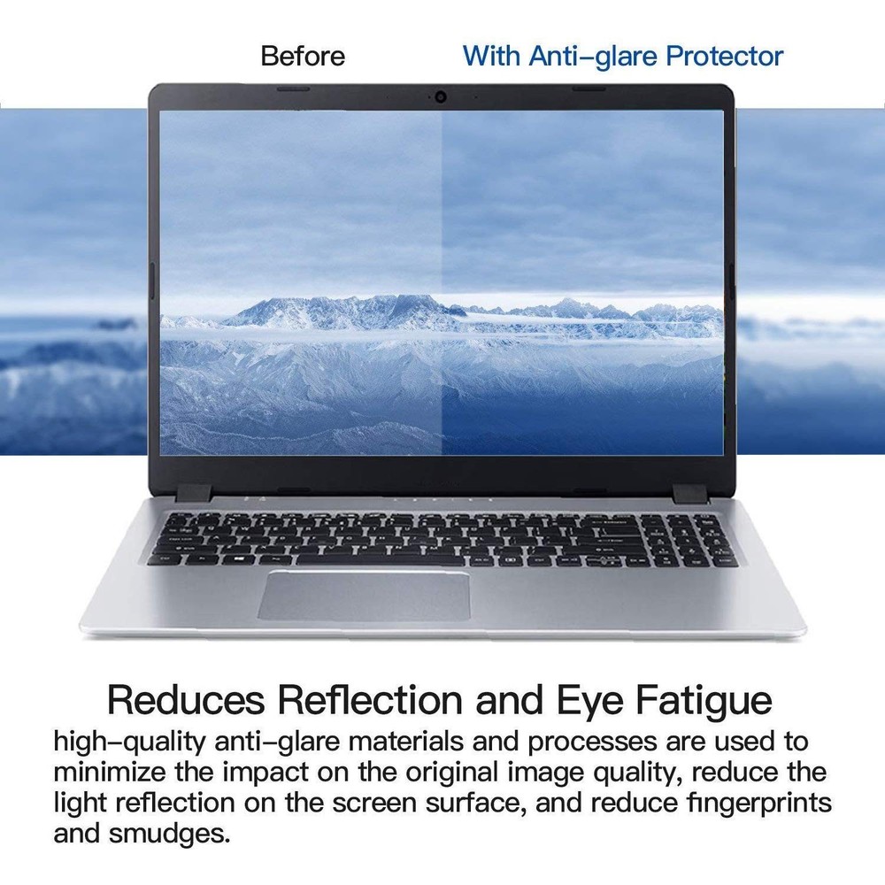 15.6" Laptop Anti-Glare Screen Protector - 2-Pack, Scratch & Dust Resistant