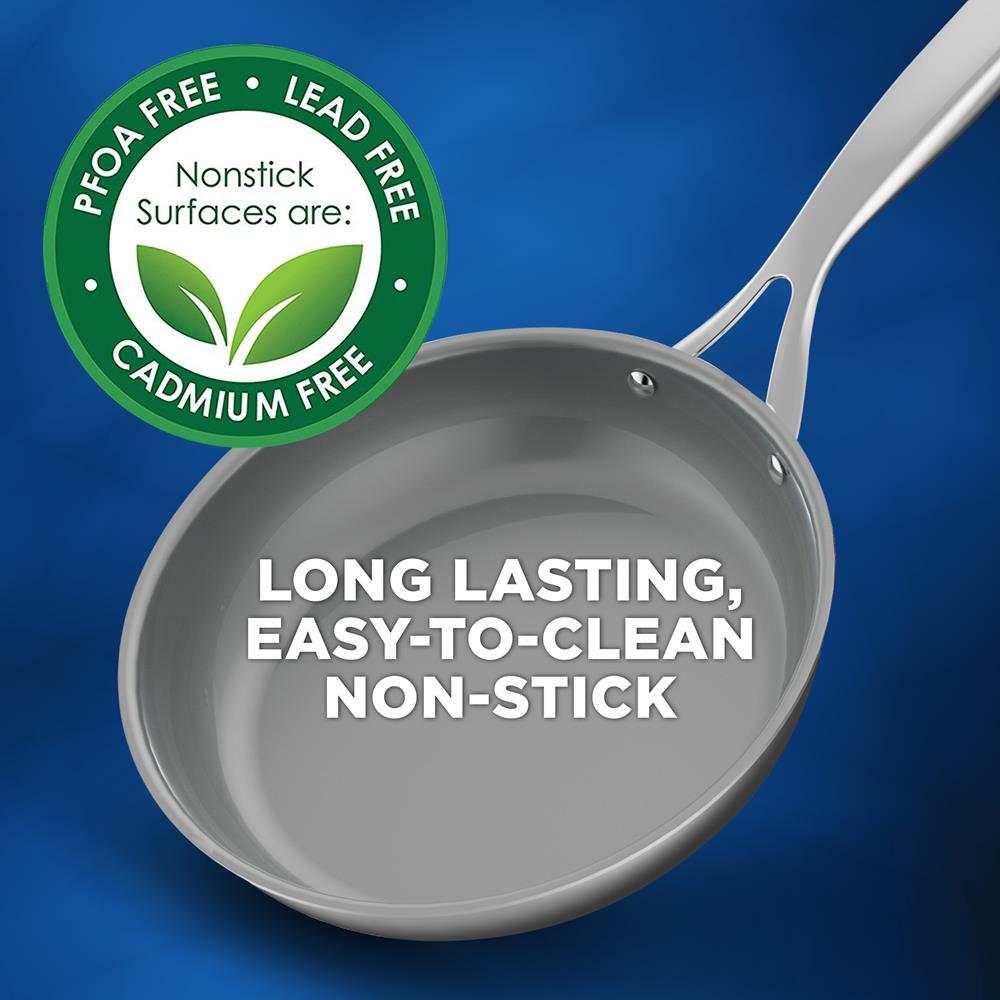 NutriChef 12-Pcs Set Kitchenware Pots & Pans Set-Clad Kitchen, Non-Stick Coating
