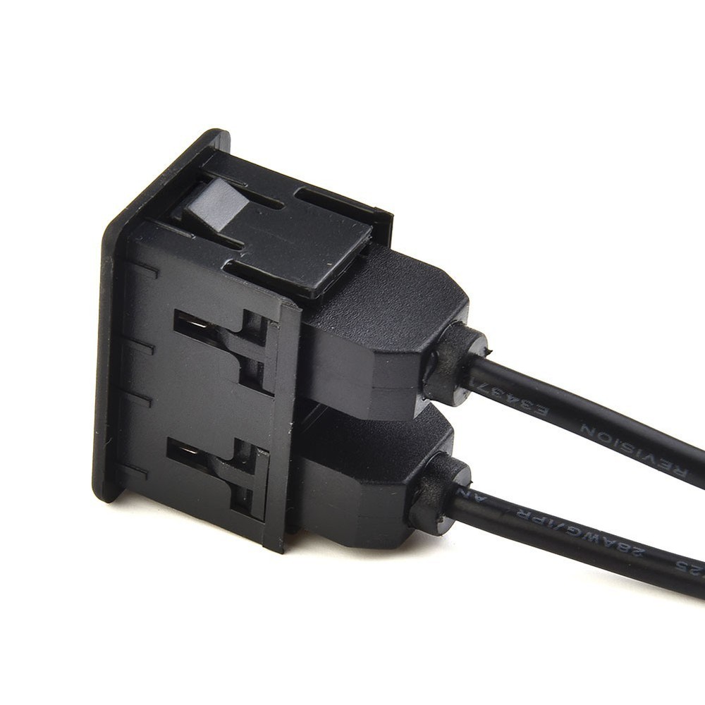 150CM Car Dash Flush Mount AUX USB Port Panel Dual USB Extension Adapter Cable