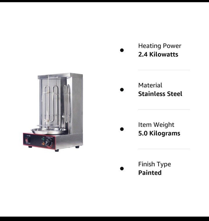 Zz Pro Electric Vertical Broiler Shawarma