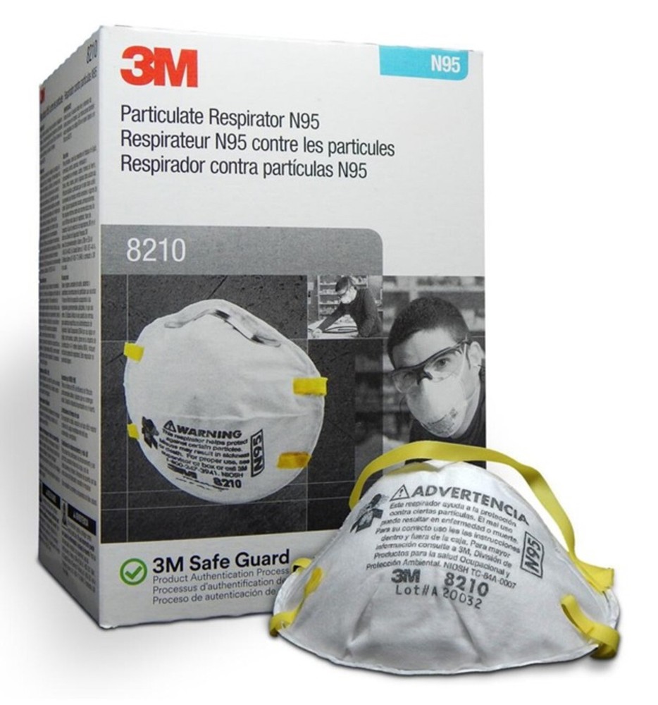 3M 8210 Respirator, (20 per box)