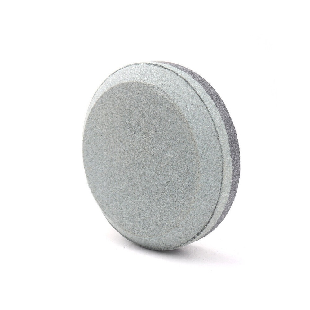 2 Grit Round Sharpening Stone Puck Hand Tool Bushcraft Axe Blade Edge Sharpener