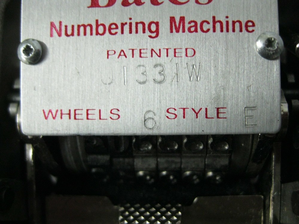 GBC Bates numbering machine in original box