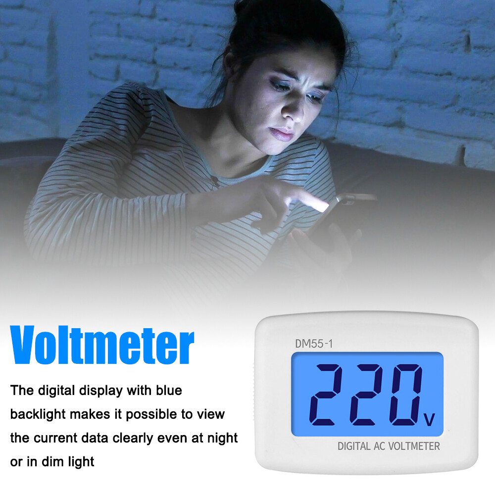 AC 80-300V LCD Digital Voltmeter -Type Volt Gauge Meter Q0S2