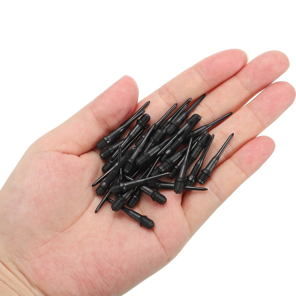 Plastic Dart Tips, 100 Pack 2BA Thread Soft Dart Tips Dart Accessories, Black
