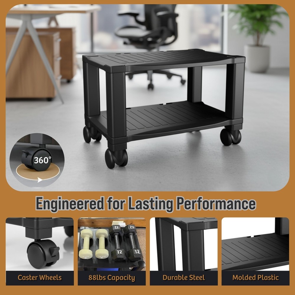 Home-Complete Office Desk Organizer Rolling Cart