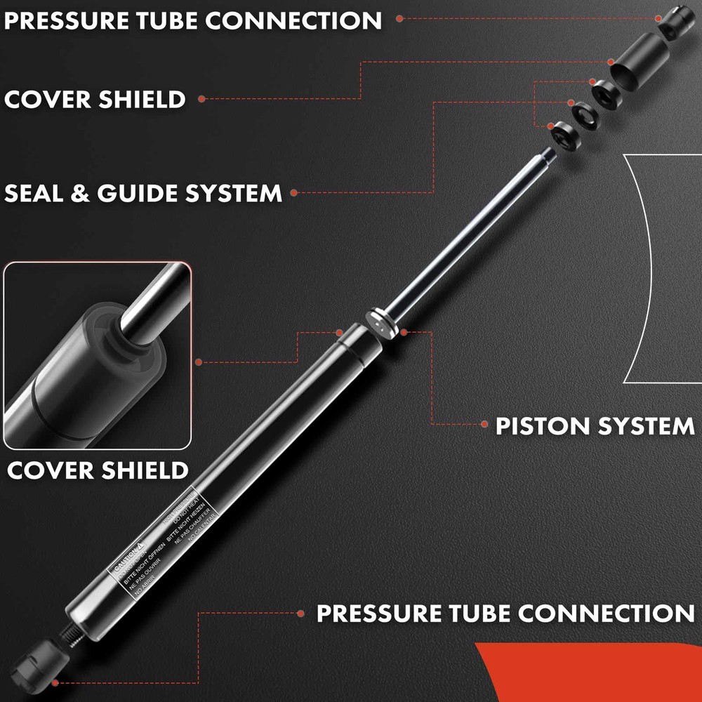 Rear Tailgate Trunk Lift Supports Shock Struts Replacement for Lexus Black