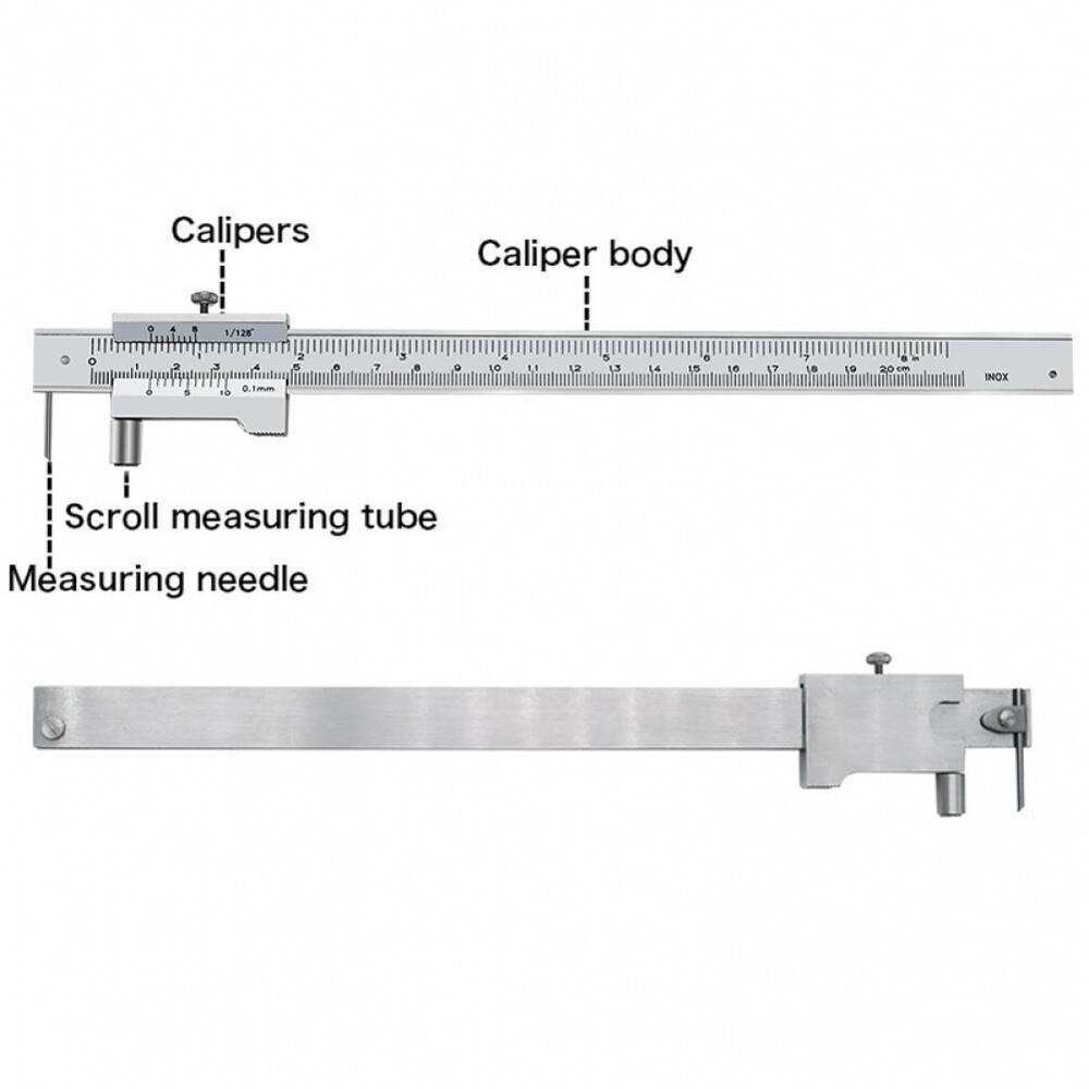 0-200mm Parallel Marking Gauge Vernier CaliperFor Carpenter Scribing Measurement