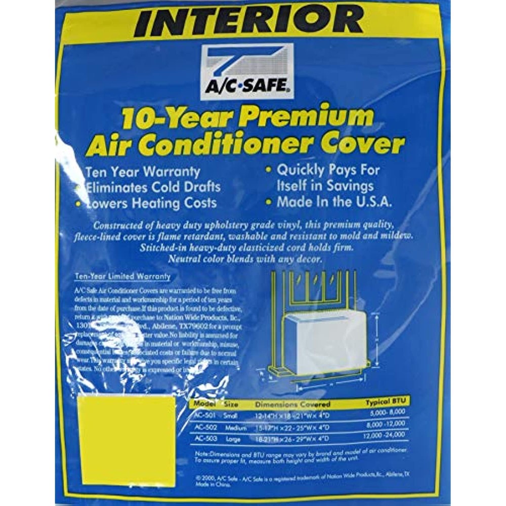 AIR CONDITIONING WINDOW UNIT LARGE INTERIOR COVER