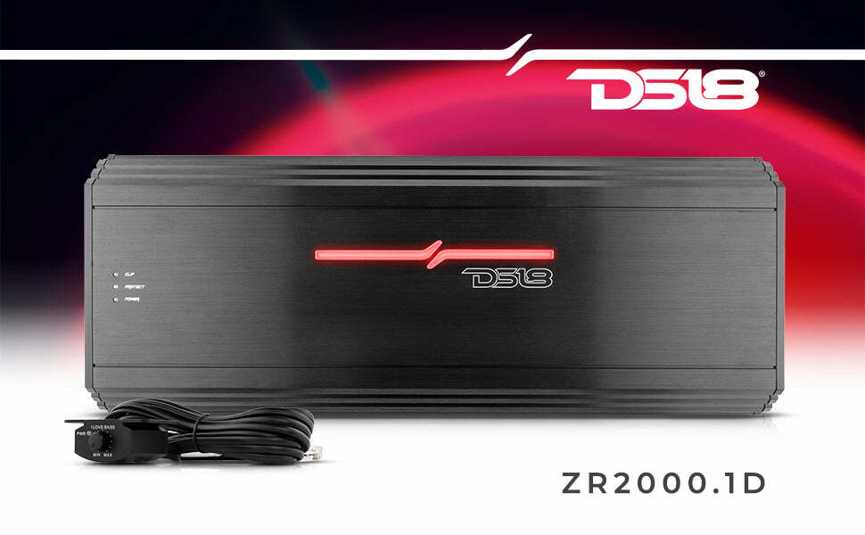 DS18 - Class D 1-Channel Monoblock Amplifier 2000 Watts RMS Car Amp (ZR2000.1D)