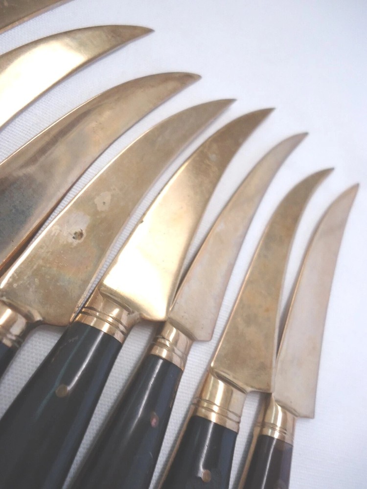BRASS BRONZE FLATWARE 16-PIECES