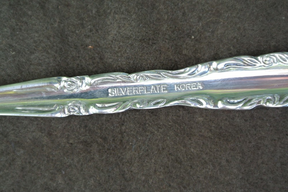 ONE DINER FORK MARKED SILVERPLATE KOREA