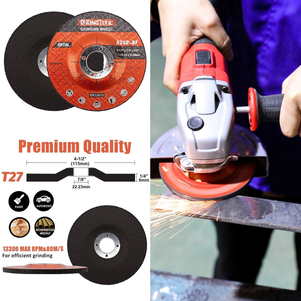 KingTool 27pcs Angle Grinder Wheel Set, Grinder Disc Set Includes 20pcs Cutti...
