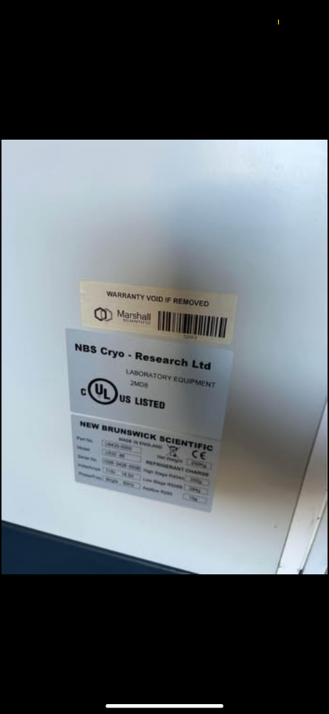 NEW BRUNSWICK SCIENTIFIC Low Temp Freezer