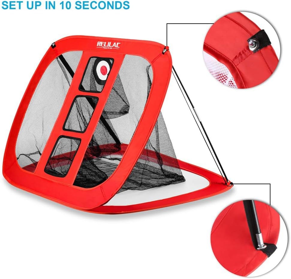 RELILAC Pop Up Golf Chipping Net Backyard Practice