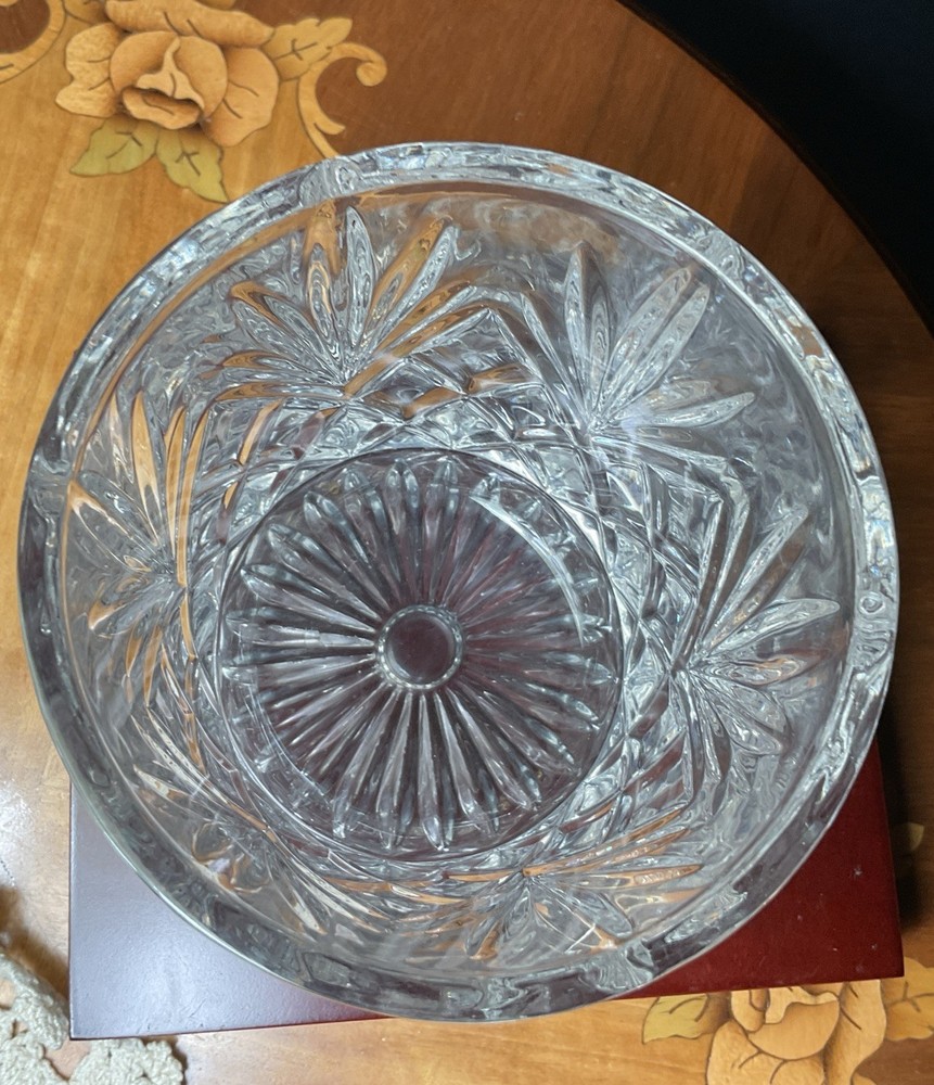 Crystal Biscuit Barrel with Lid Cracker Cookie Jar