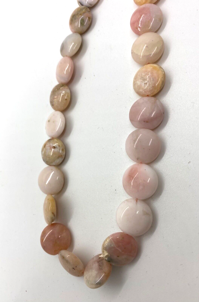 Natural Pink Peruvian Opal in Various Shapes 15.5in. Strands