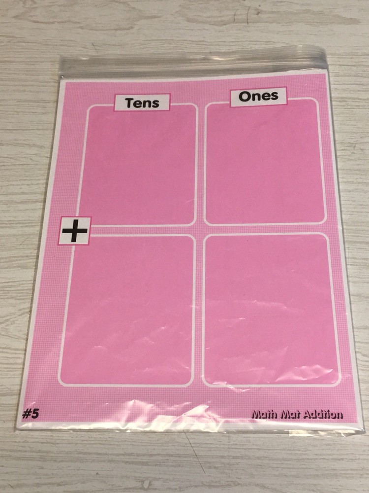 Classroom Set of 10 - Laminated Math Work Mats - Dry Erase #05