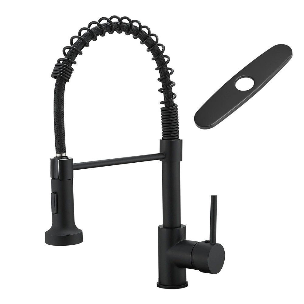 AIMADI Matte Black Pull Down Kitchen Faucet