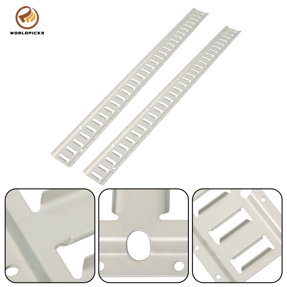 2 Piece 5' Galvanized E Track Rail Set Silver Finish For Trucks Van
