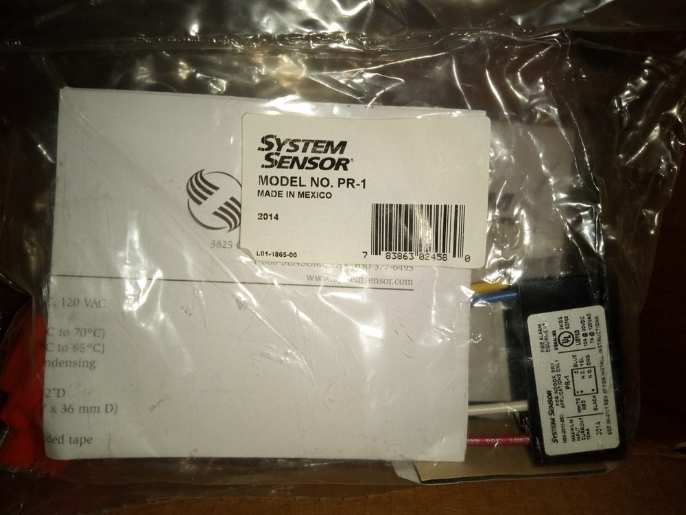 SYSTEM SENSOR MODEL NO. PR-1 conventional relay