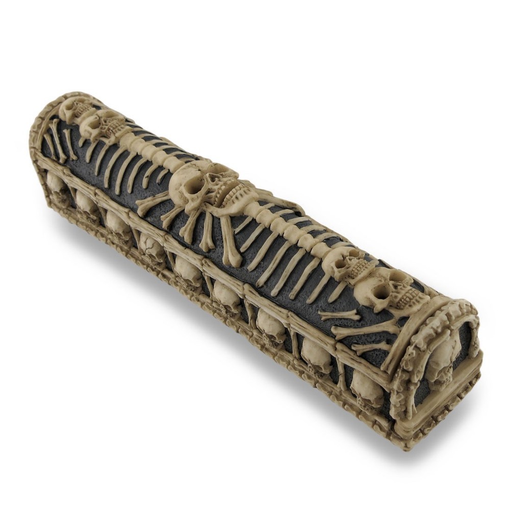 Scratch & Dent Skull and Bones Coffin Incense Burner Box with Storage