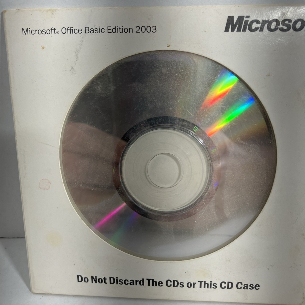 Microsoft Office Basic Edition 2003 w/ Product Key Used Open