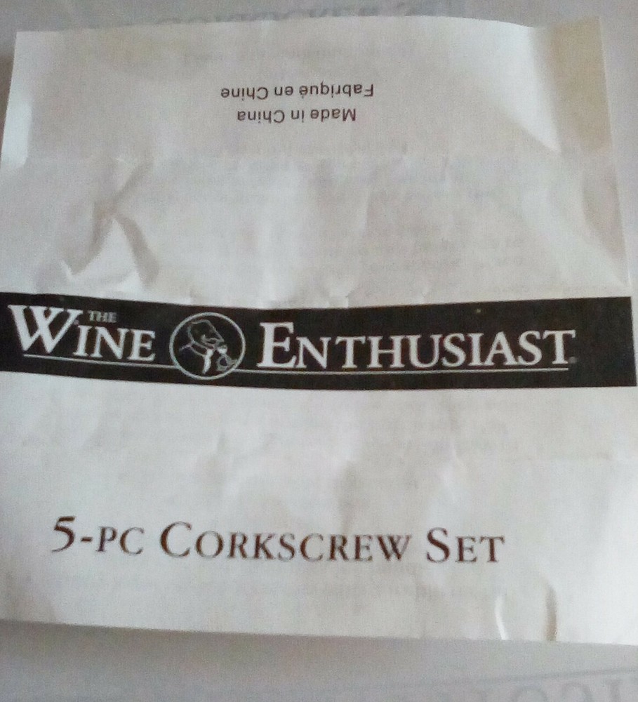 Wine Enthusiast 5-piece corkscrew set.