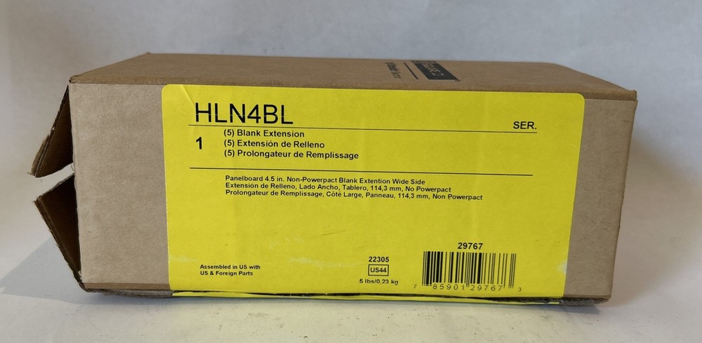 Square D HLN4BL Black Extension Panelboard