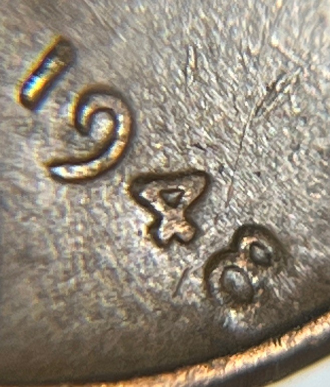 1948 Penny Error Slight Doubling In Date DDO Date Error