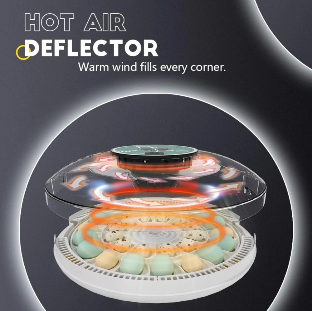 MeeF incubators for Hatching Eggs Automatic 30 Eggs Incubator with Tur