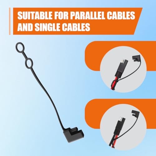 2 Pin Plug Replacement Weather Cap, Waterproof & Dust-Proof SAE Cable 15PCS