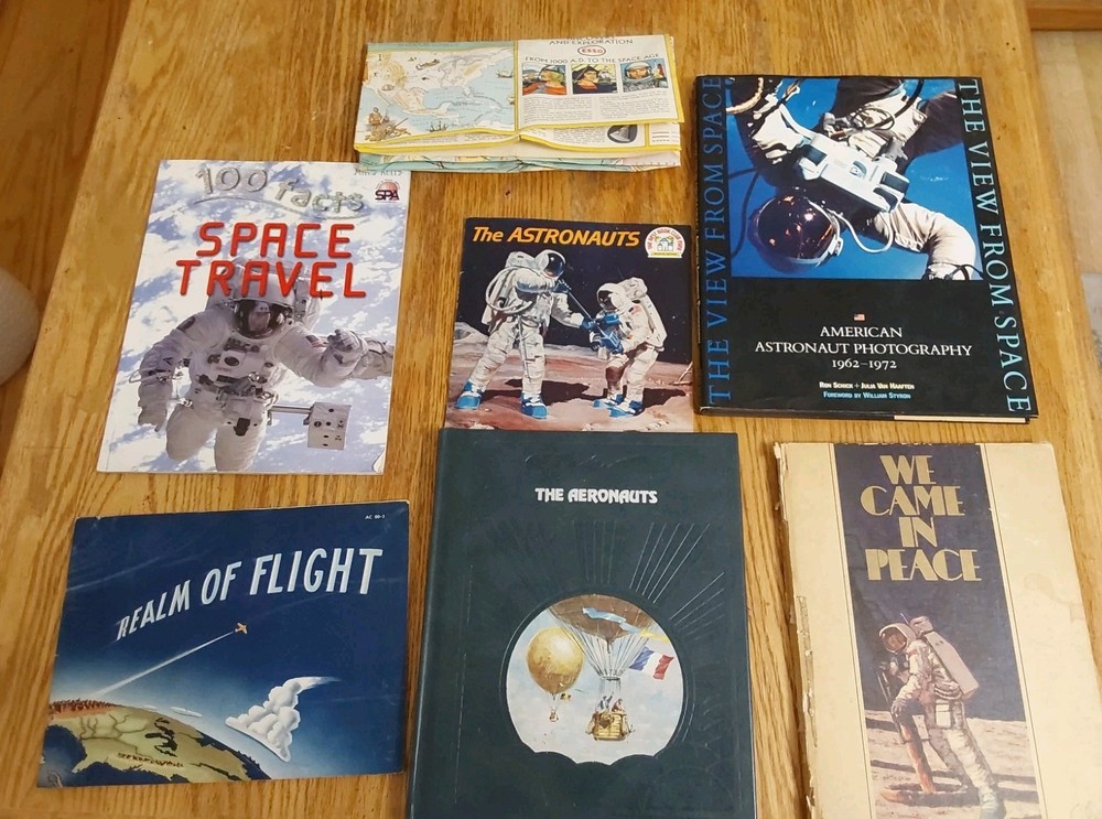 Vintage Space Bundle  Books & A Map.