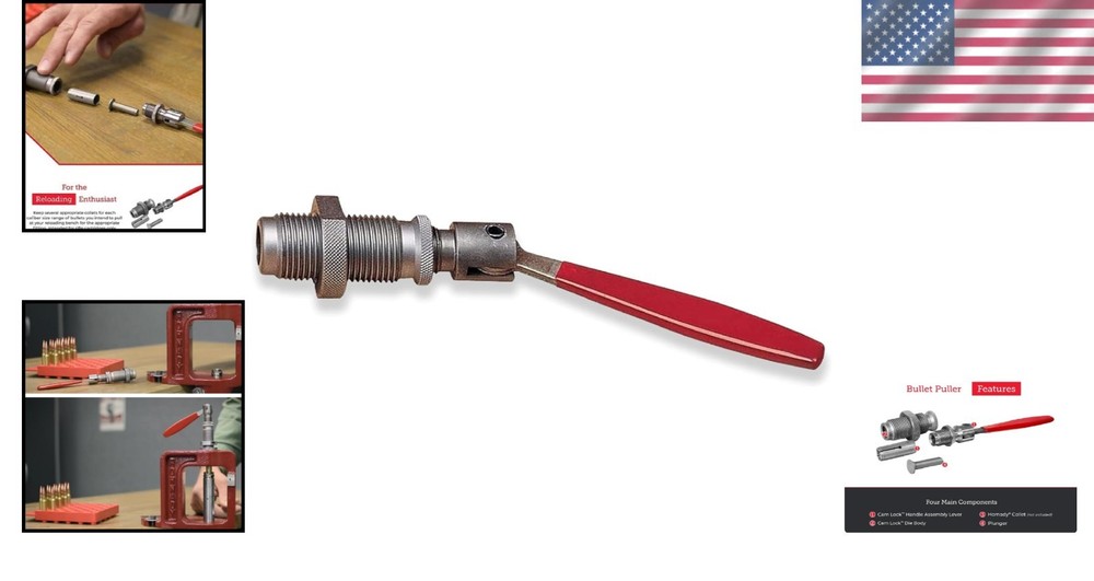 Silky Red Hornady Cam Lock Puller - Essential Reloading Tool for Precision