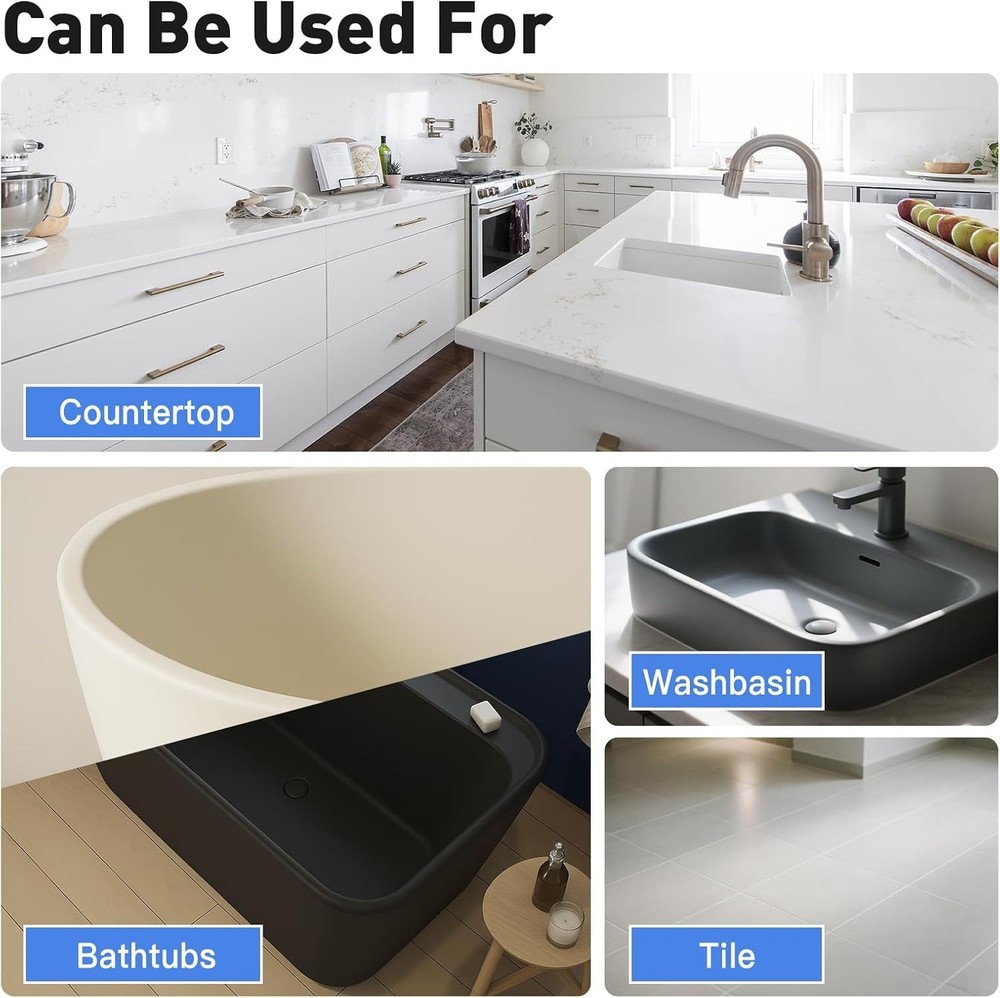 Versatile Water-Based Tile Paint and Refinishing Kit for Easy Bathroom Updates