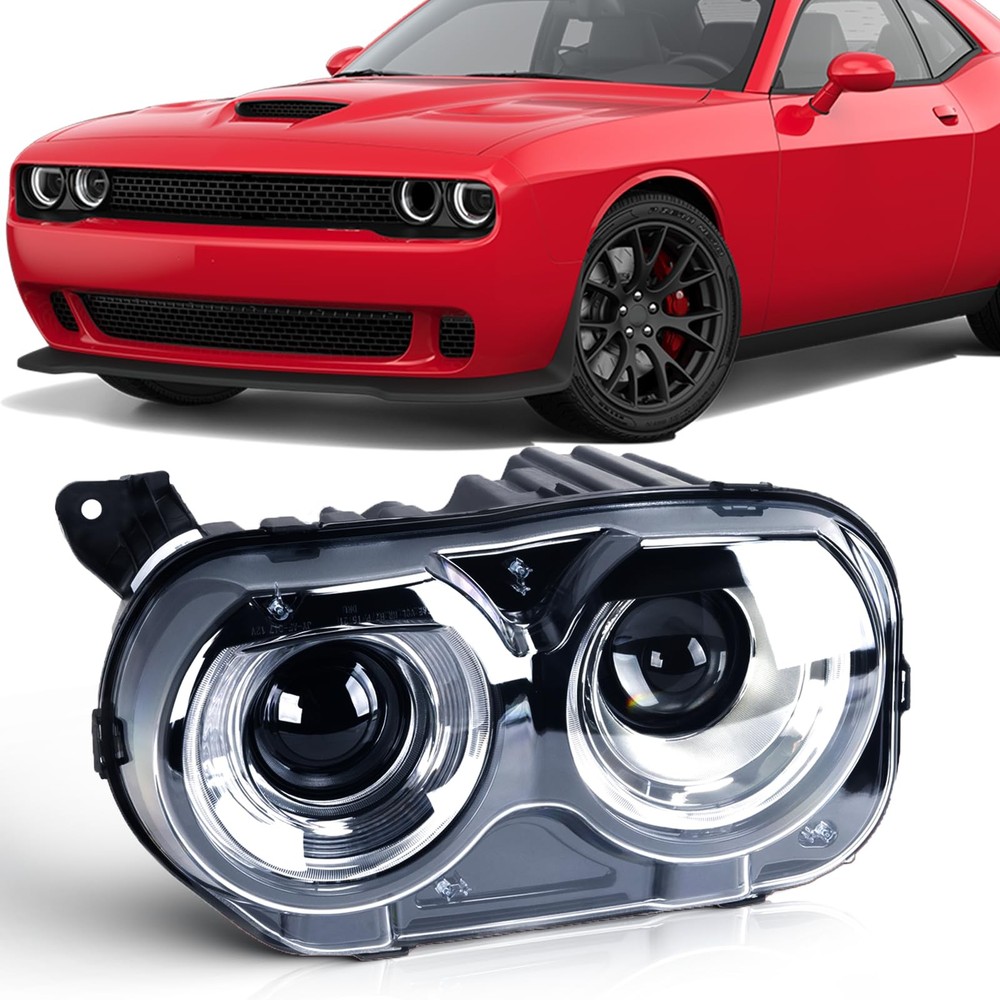 Headlight Assembly Halogen Left for 2015-2022 Challenger CH2502267