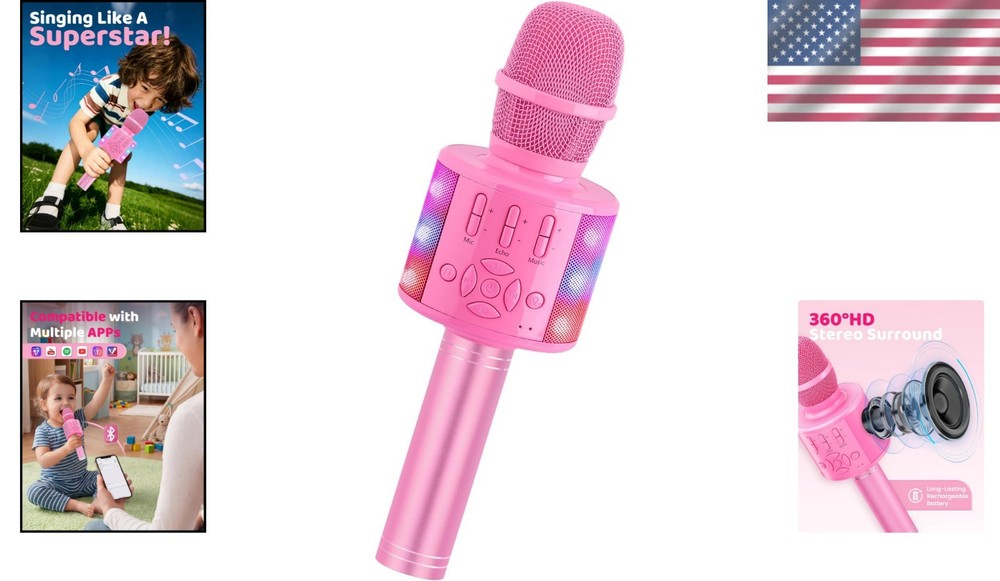 Portable Handheld Karaoke Microphone for Girls