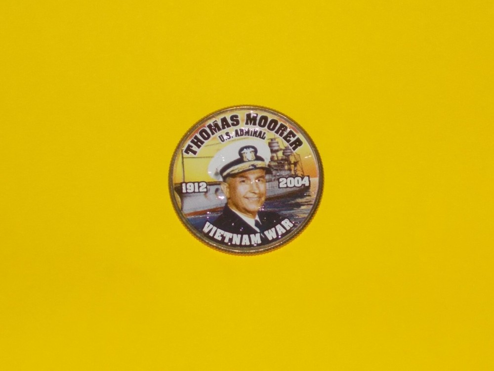 Colorized Kennedy Half Dollar - Vietnam War - Thomas Moorer K833