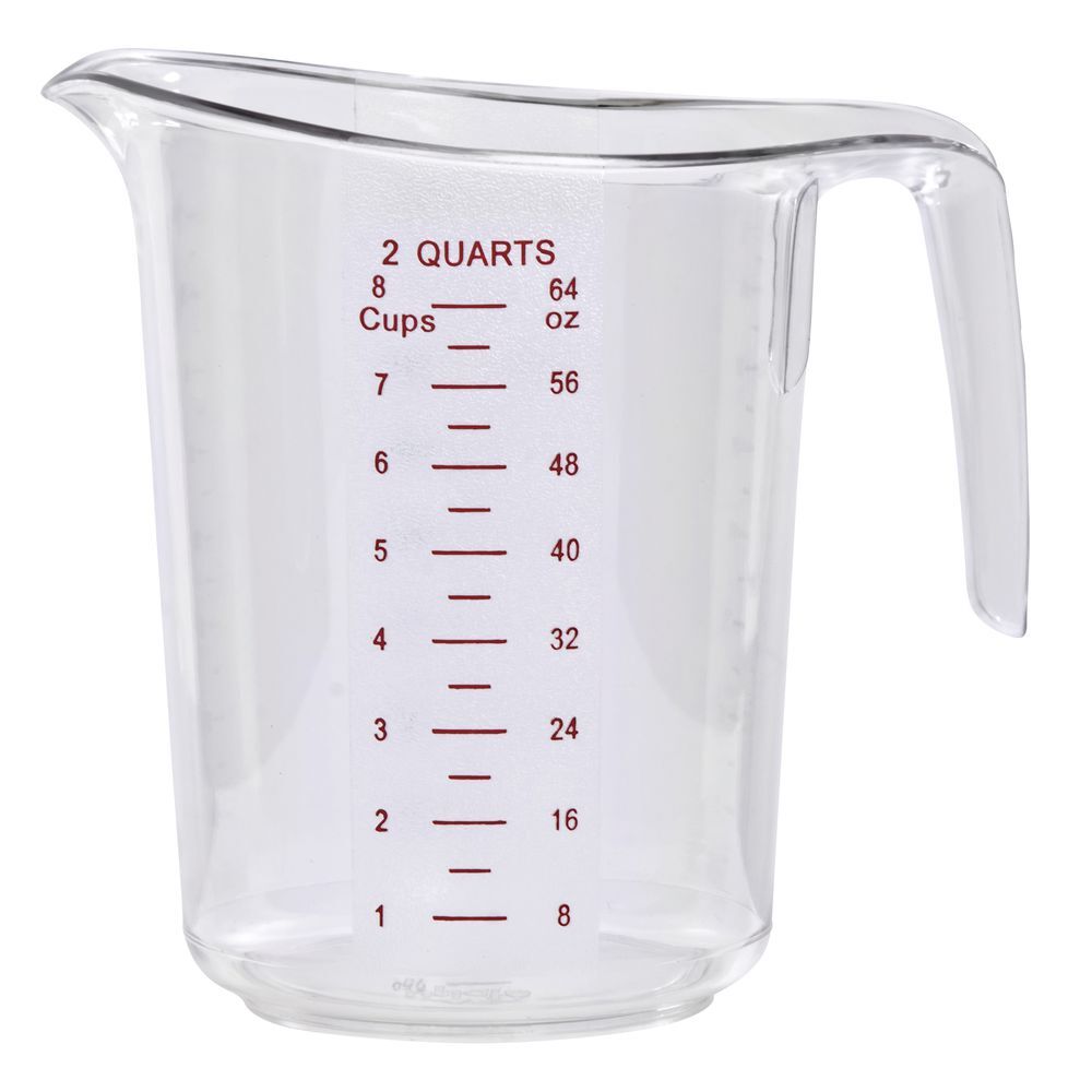 HUBERT® Measuring Cup 2 qt Clear Polycarbonate